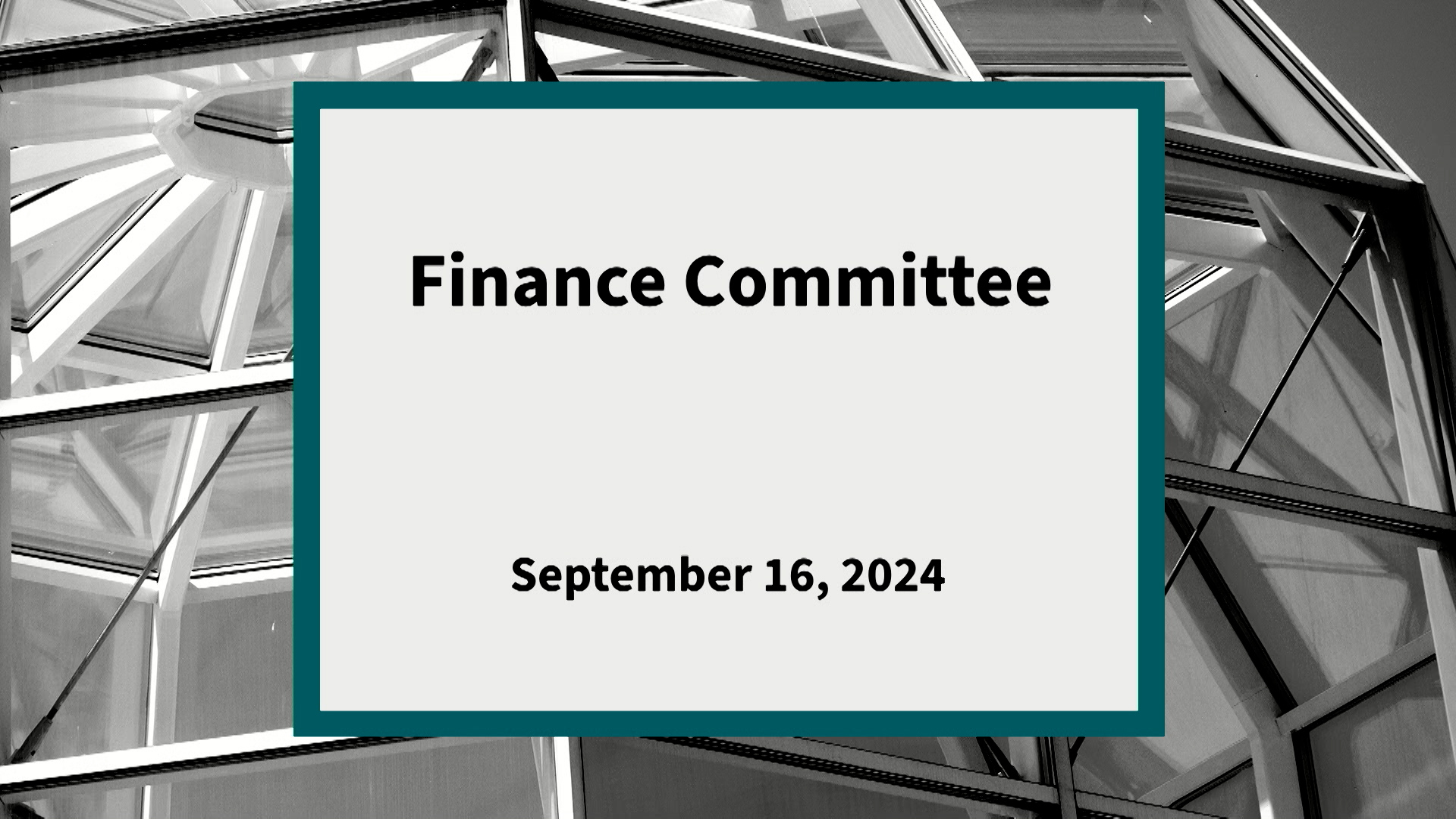 Thumbnail image for Finance Committee: Meeting of September 16, 2024