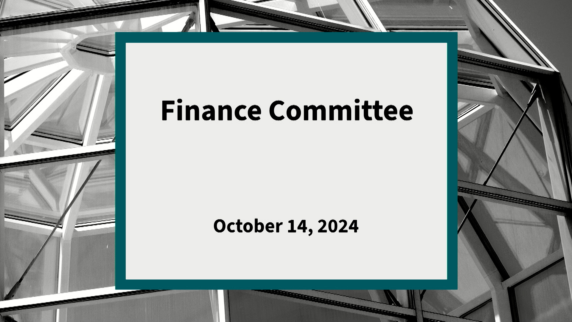 Thumbnail image for Finance Committee: Meeting of October 14, 2024