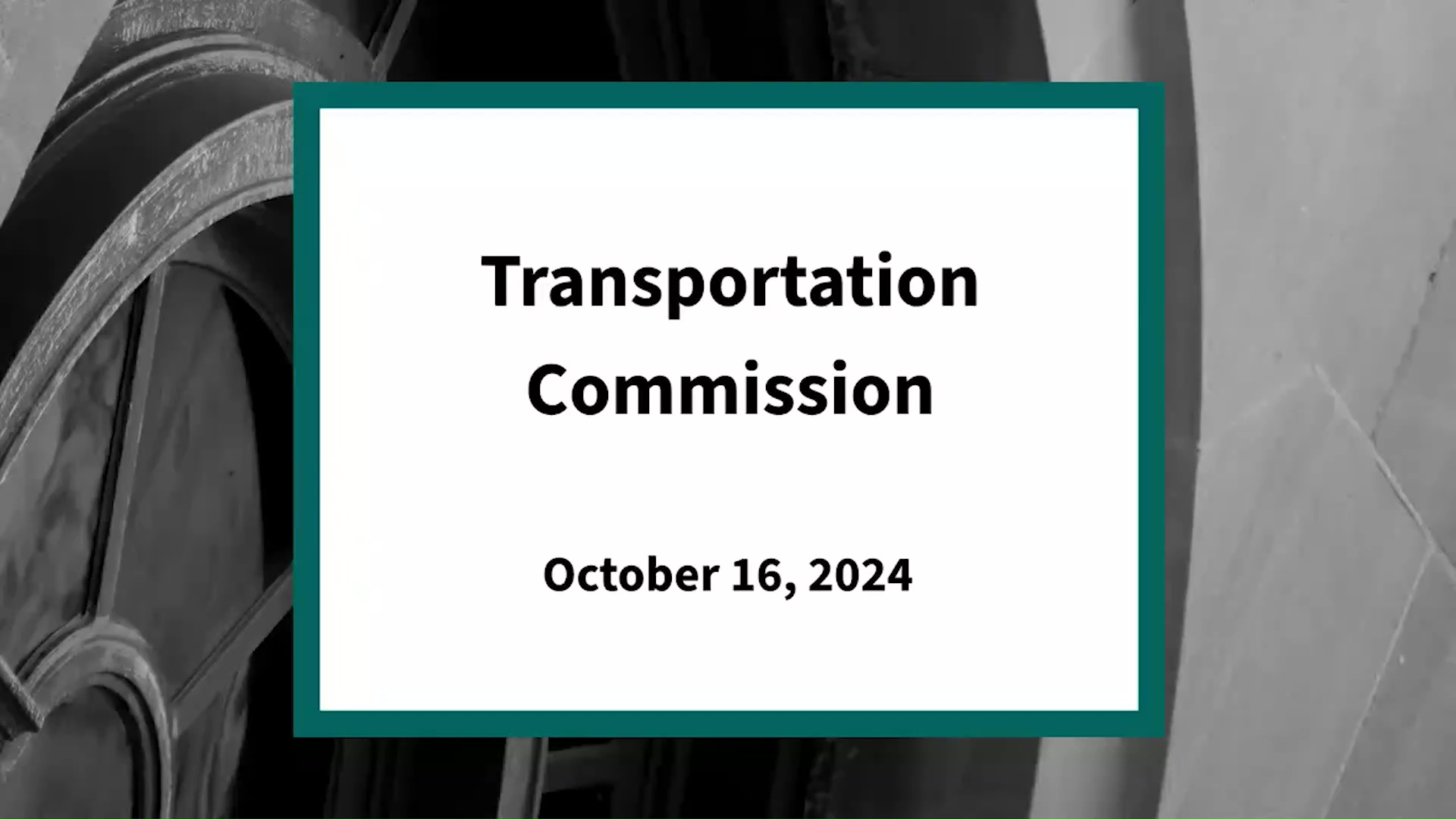 Thumbnail image for Transportation Commission: Meeting of October 16, 2024
