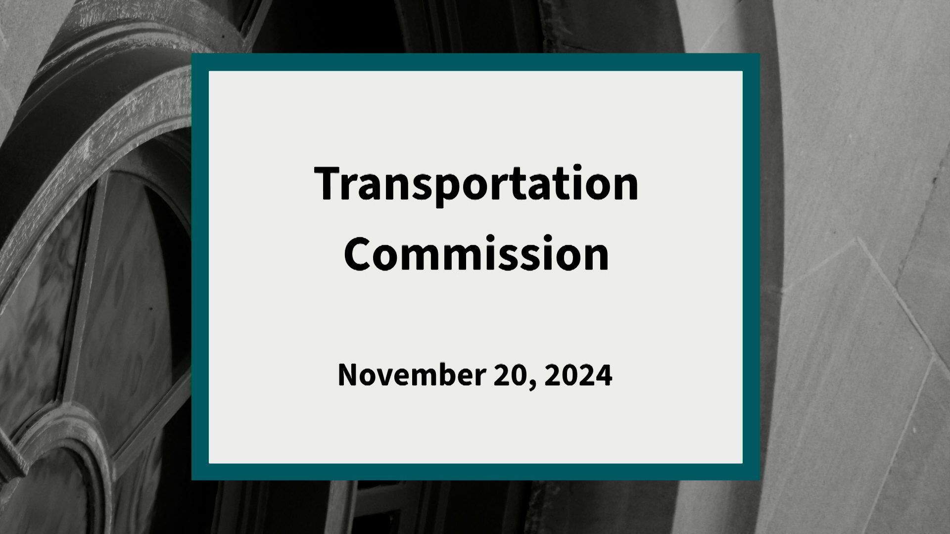 Thumbnail image for Transportation Commission: Meeting of November 20, 2024
