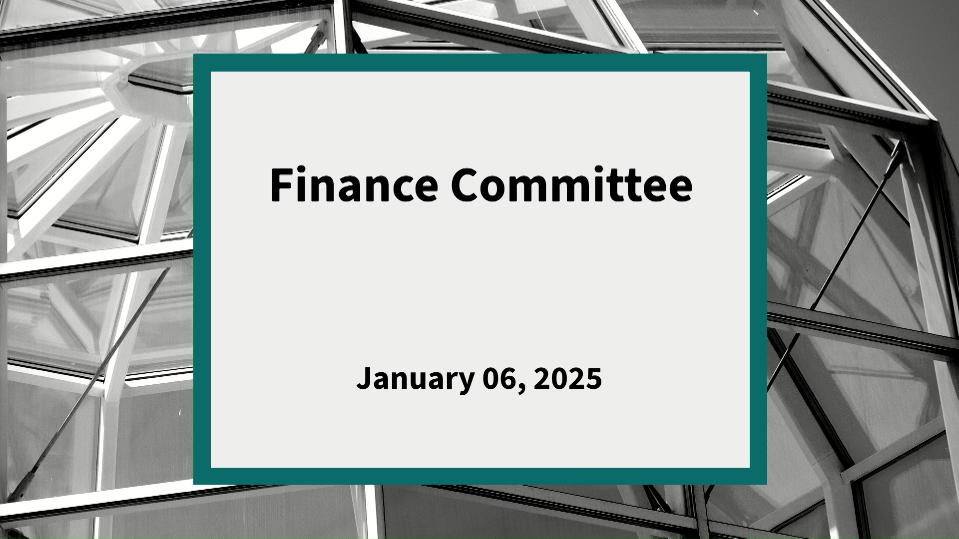 Thumbnail image for Finance Committee: Meeting of January 6, 2025