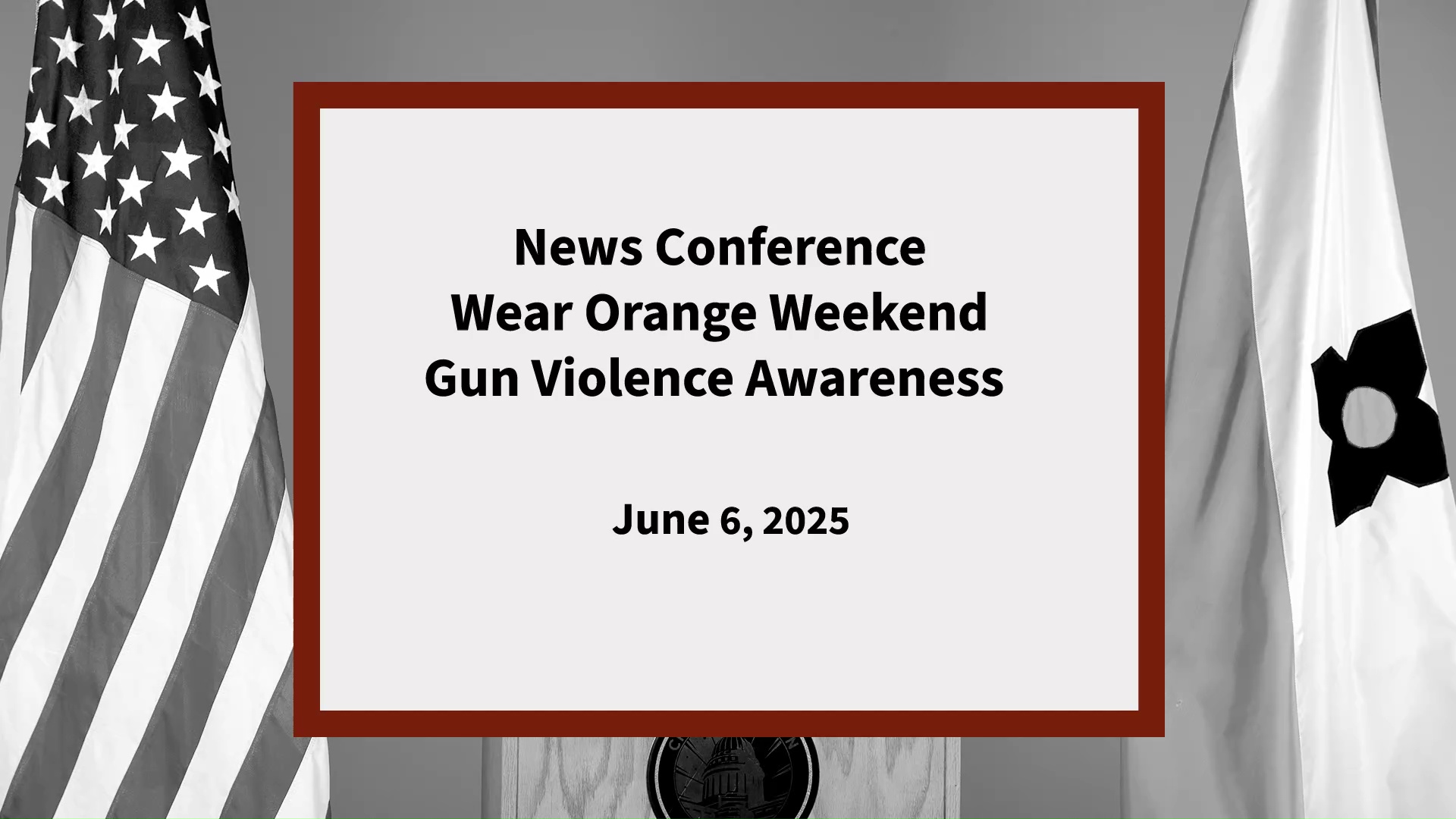 News Conference: Wear Orange Weekend June 6, 2025