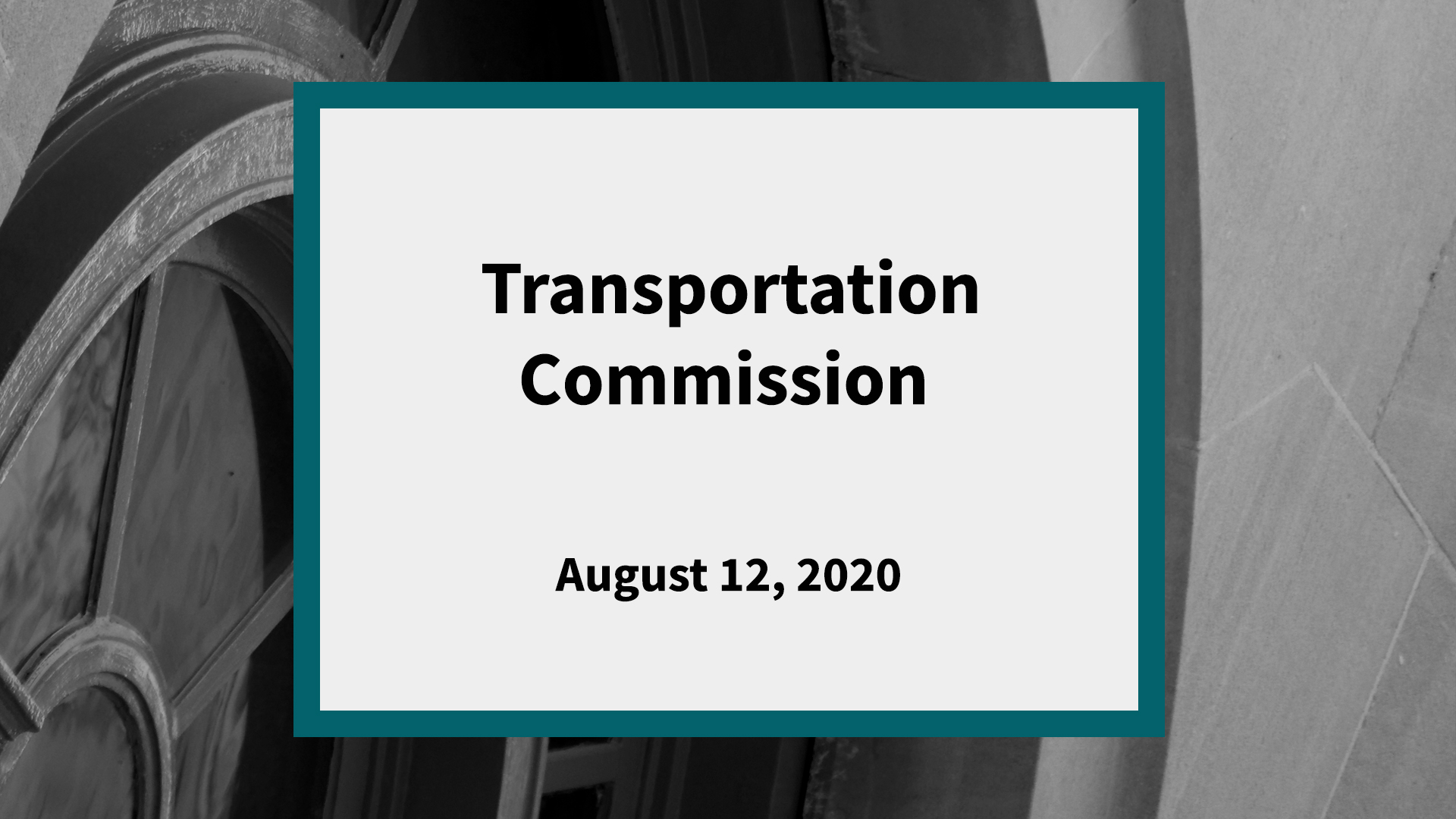 Thumbnail image for Transportation Commission: Meeting of August 12, 2020