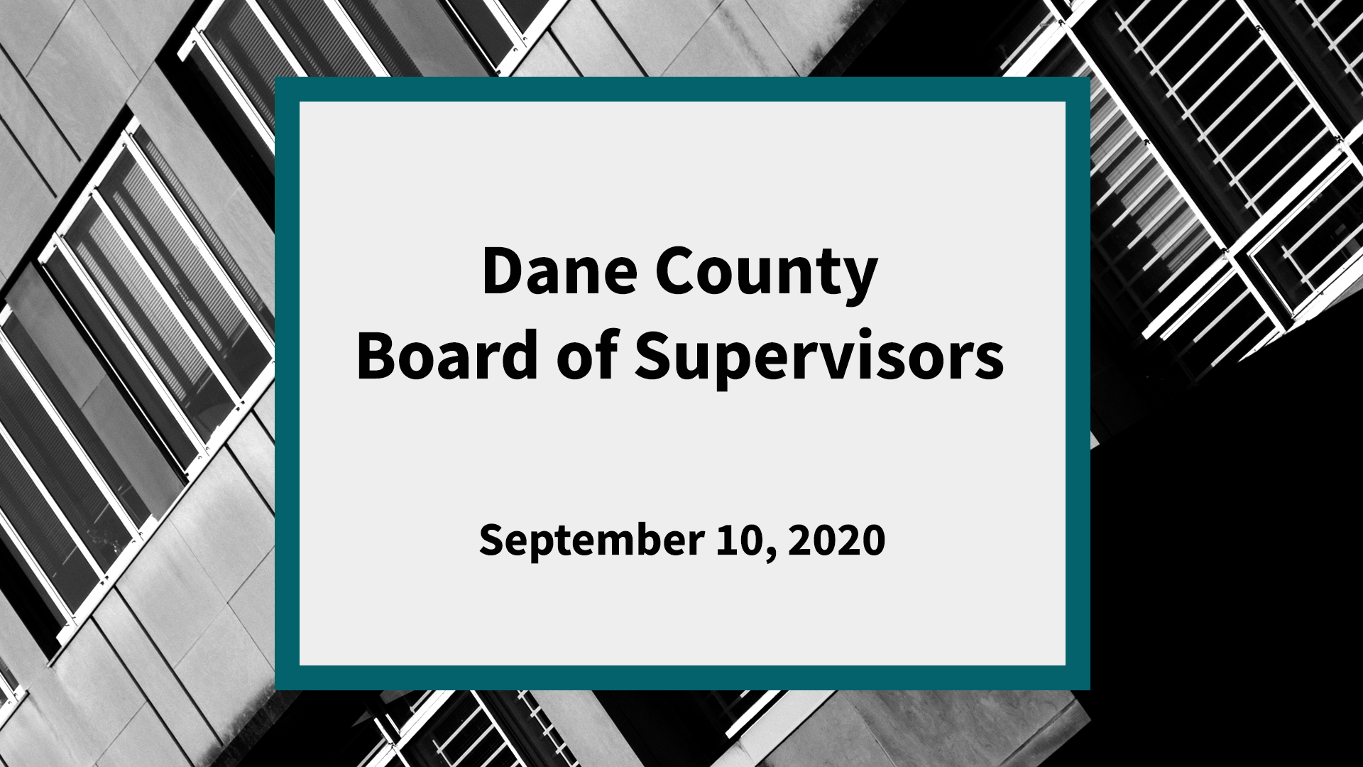 Thumbnail image for Dane County Board of Supervisors: Meeting of September 10, 2020