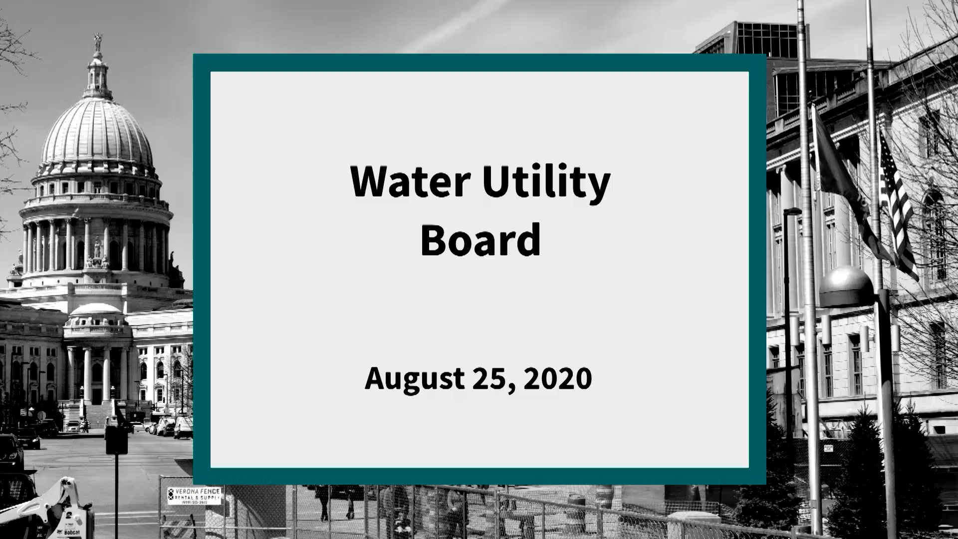 Thumbnail image for Water Utility Board: Meeting of August 25, 2020